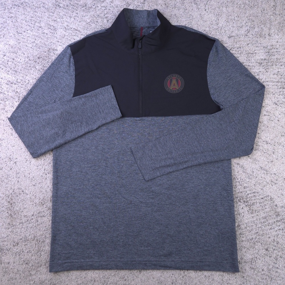 Atlanta United FC Pullover Mens Medium Sweater Fanatics MLS Soccer Futbol Gray